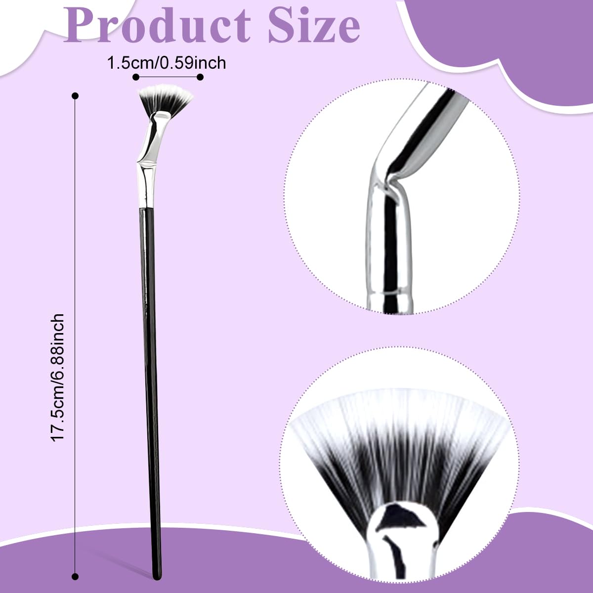 MAYCREATE Eyebrow Brush, Folding Angle Scalloped Lash Brush, Mascara Fan Brush for Upper Lower Eye Lash, Multifunctional Angled Fan Shaped Eyelash Brush Lash Wand Brush Makeup Tool MAYCREATE Eyebrow Brush, Folding Angle Scalloped Lash Brush, Mascara Fan Brush for Upper Lower Eye Lash, Multifunctional Angled Fan Shaped Eyelash Brush Lash Wand Brush Makeup Tool
